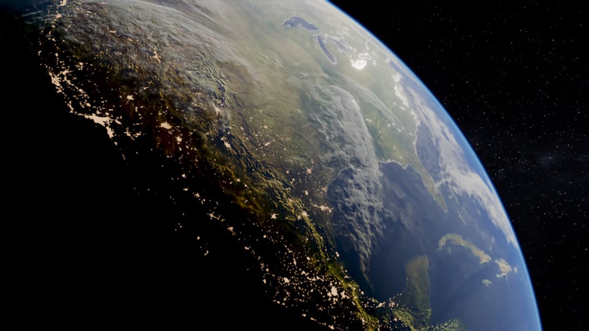 Earth at night seen from orbit — search now happens across the whole web, in every market